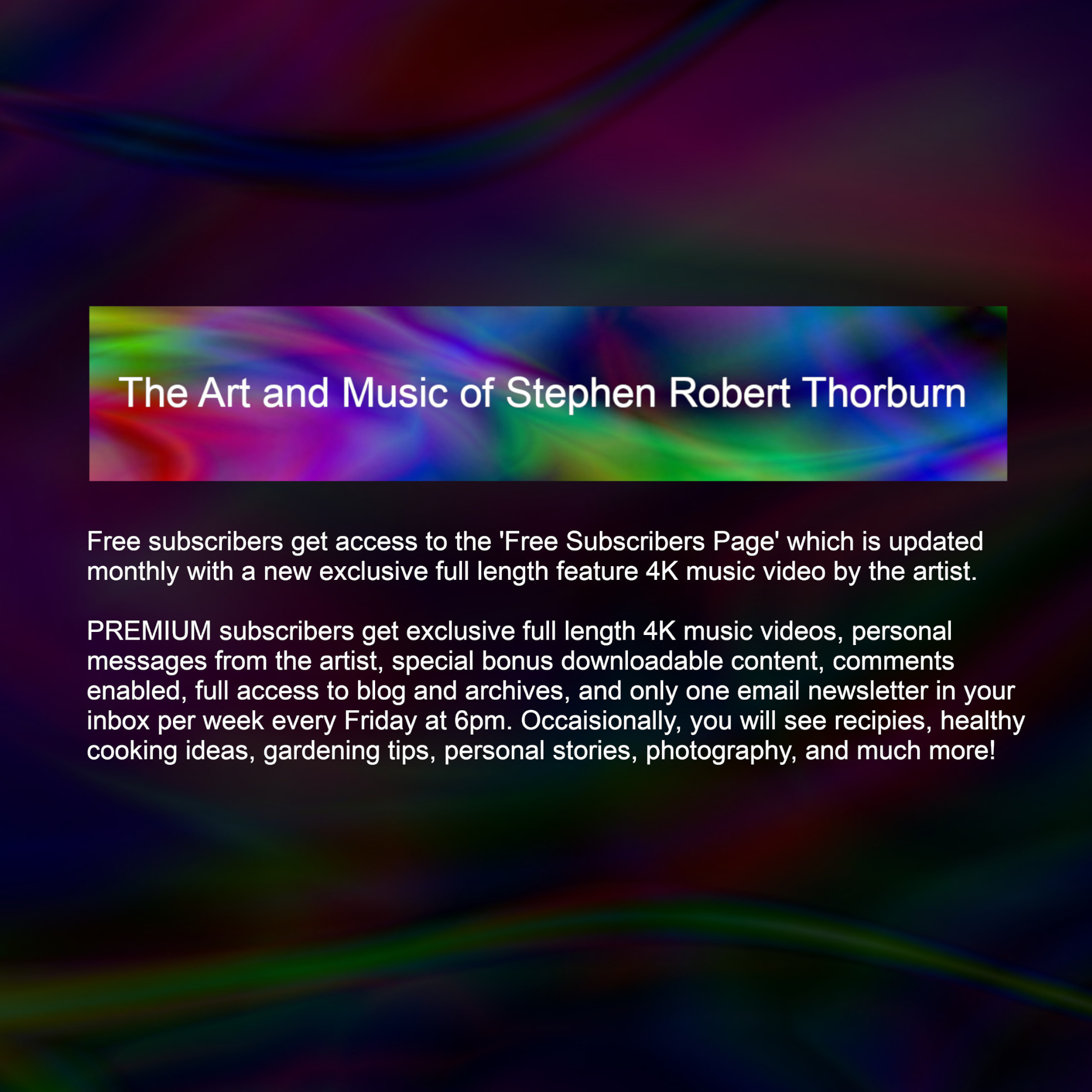 The Art and Music of Stephen Robert Thorburn